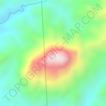 Mapa topográfico Mount Mayapay, altitud, relieve