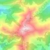 Mapa topográfico Pico La Vara, altitud, relieve