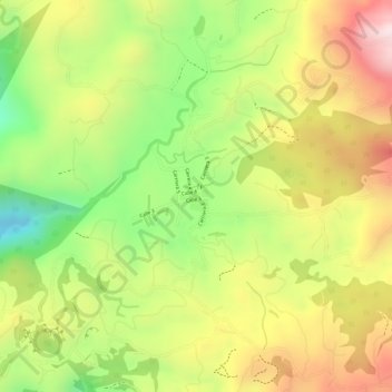 Mapa topográfico LLANO DE PALMAS, altitud, relieve