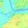 Mapa topográfico São Jerônimo, altitud, relieve