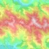 Mapa topográfico Mussoorie, altitud, relieve