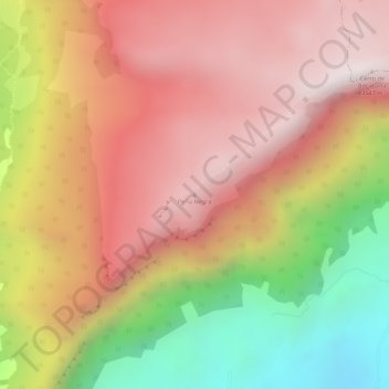 Mapa topográfico Peña Negra, altitud, relieve