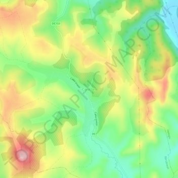 Mapa topográfico Caraclău, altitud, relieve