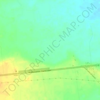 Mapa topográfico Pompeya, altitud, relieve