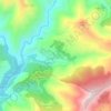Mapa topográfico Folgoso do Courel, altitud, relieve