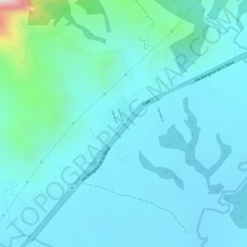 Mapa topográfico LA GUAFILLA, altitud, relieve