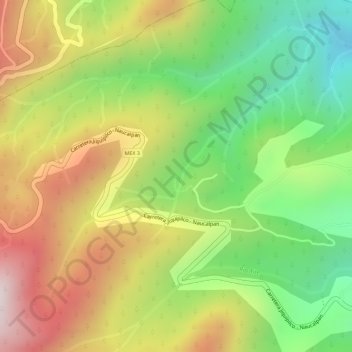 Mapa topográfico Peña de Lobos, altitud, relieve