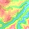 Mapa topográfico Moure, altitud, relieve