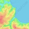 Mapa topográfico Stang Eun Datte, altitud, relieve