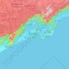Mapa topográfico Ilha Porchat, altitud, relieve