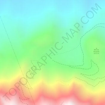 Mapa topográfico Aucanquilcha, altitud, relieve