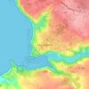 Mapa topográfico Beg-Léguer, altitud, relieve