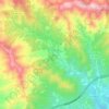 Mapa topográfico Huerta de Gutiérrez, altitud, relieve
