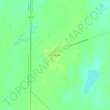 Mapa topográfico Mira Pampa, altitud, relieve