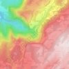 Mapa topográfico Les Moulins, altitud, relieve