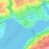 Mapa topográfico Keriézou, altitud, relieve