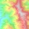 Mapa topográfico Dharan, altitud, relieve