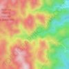 Mapa topográfico Cascada Los Hornillos, altitud, relieve