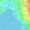 Mapa topográfico Παλαιό Φάληρο, altitud, relieve