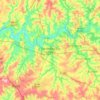 Mapa topográfico Santa Bárbara d'Oeste, altitud, relieve