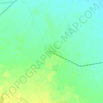 Mapa topográfico Refugio, altitud, relieve