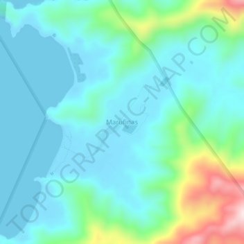 Mapa topográfico Marufinas, altitud, relieve