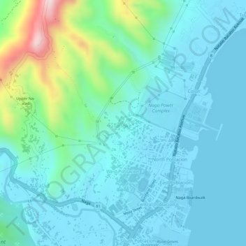 Mapa topográfico Proper 1, altitud, relieve