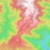 Mapa topográfico Mawsynram, altitud, relieve