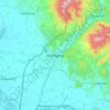 Mapa topográfico Ужгород, altitud, relieve