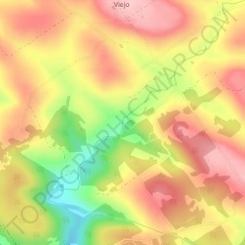 Mapa topográfico El Tigre, altitud, relieve