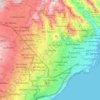Mapa topográfico La Cuesta, altitud, relieve