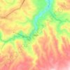Mapa topográfico Potosí, altitud, relieve