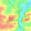 Mapa topográfico Chantrel, altitud, relieve