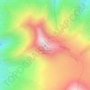 Mapa topográfico Volcán Choshuenco, altitud, relieve