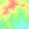 Mapa topográfico Damergidda, altitud, relieve