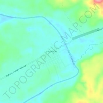Mapa topográfico Sucunduri, altitud, relieve
