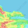 Mapa topográfico Tereñes, altitud, relieve