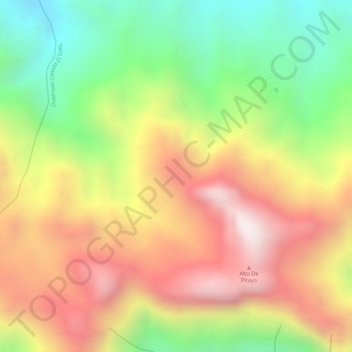 Mapa topográfico Pitayo, altitud, relieve