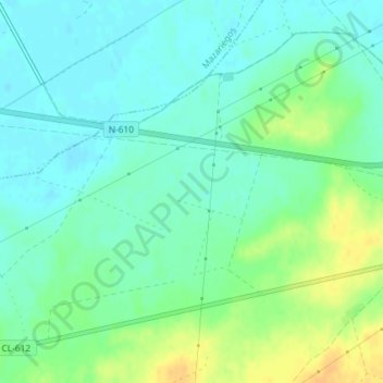 Mapa topográfico Negro, altitud, relieve