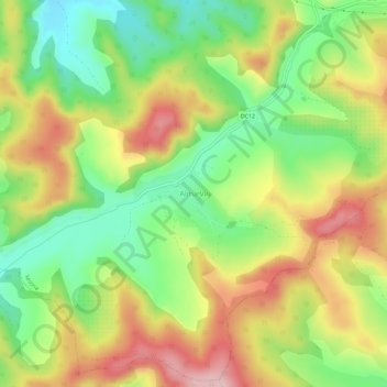 Mapa topográfico Alma Vii, altitud, relieve