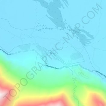 Mapa topográfico Diskit, altitud, relieve