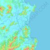 Mapa topográfico Itajaí, altitud, relieve