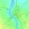 Mapa topográfico Medininagar, altitud, relieve