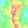 Mapa topográfico Wind River Range, altitud, relieve