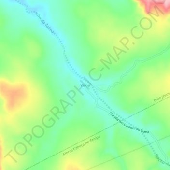 Mapa topográfico Viana, altitud, relieve