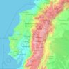 Mapa topográfico Cotopaxi, altitud, relieve