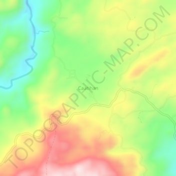 Mapa topográfico Caatihan, altitud, relieve