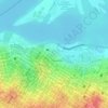 Mapa topográfico Loma Kavara, altitud, relieve