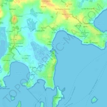 Mapa topográfico Pen en Toul, altitud, relieve
