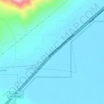 Mapa topográfico Desert, altitud, relieve